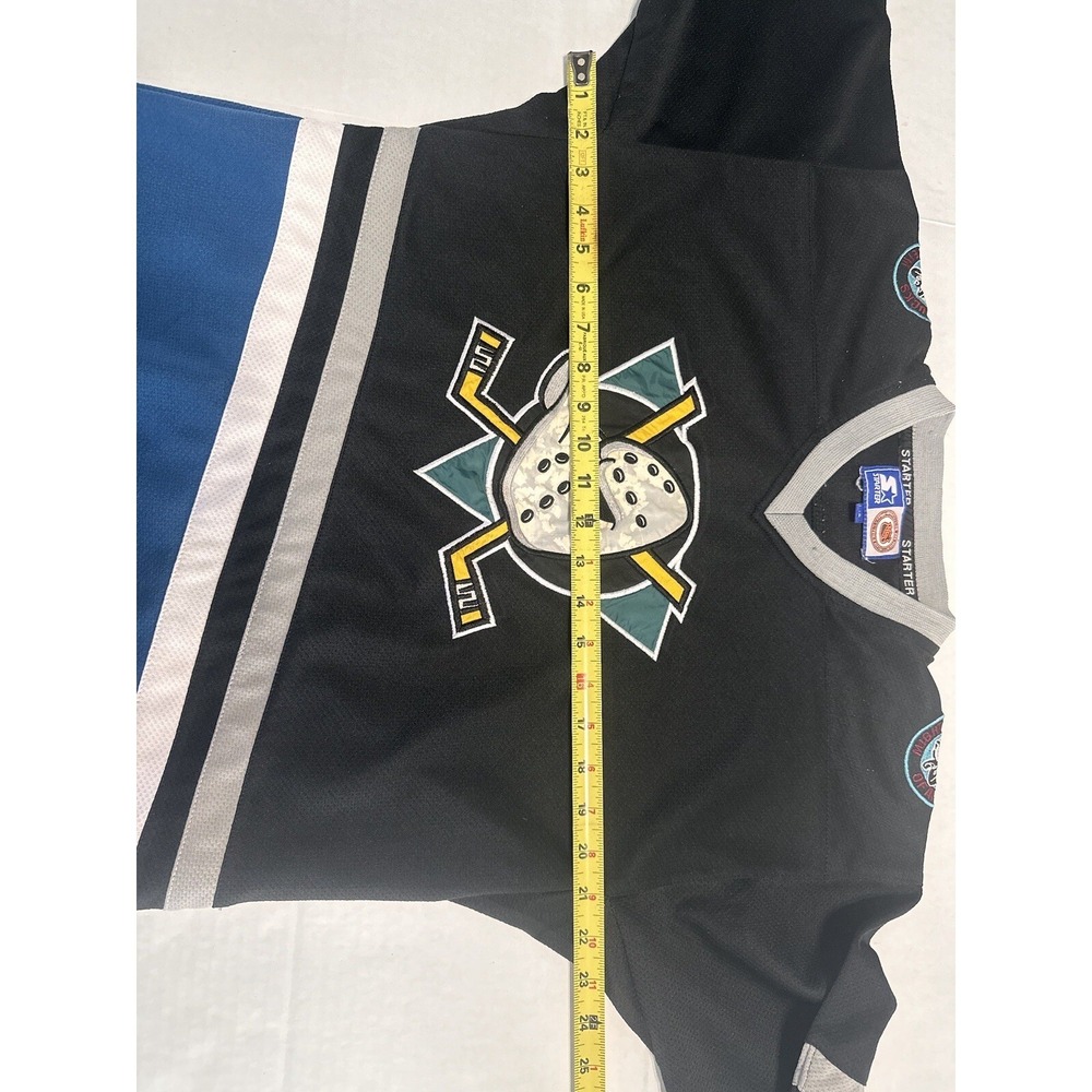 Starter Mighty Ducks of Anaheim NHL Jersey Vintage 90s Size Youth 10 Kids Hockey - Picture 12 of 16
